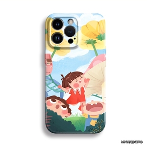 Cartoon Illustration Cheering <strong>Little</strong> <strong>Girl</strong> <strong>Film</strong> Hard Phone Cover for Iphone 17 Air 16 15 14 13 12 11 Pro Max 7 8 Plus 16e Cover - Product Image 6