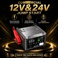 Chargeur de batterie portable robuste OEM ODM pour voitures et camions, démarreur de secours 12V 24V avec compresseur d'air et pompe à air