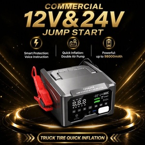 Caricabatterie Portatile OEM ODM per Auto e Camion, <span class=keywords><strong>Avviatore</strong></span> d'Emergenza 12V <span class=keywords><strong>24V</strong></span> con Compressore d'Aria e Pompa - Product Image 1
