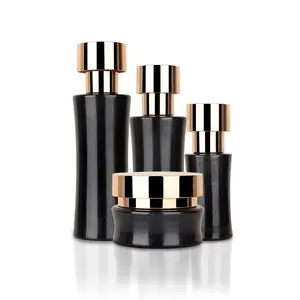 Luxury Cosmetic Glass Bottle Set New Special Fashion Design Style Skincare Cosmetic Packaging Glass Container