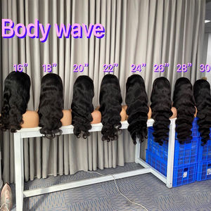 Lagos Hairline Body Wave HD 13x6 Peluca con malla frontal con <span class=keywords><strong>pico</strong></span> de viudas Peluca de cabello humano sin pegamento 180% Densidad Pre arrancada M Hairline peluca - Product Image 5