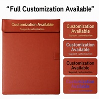 Porte-documents A4 magnétique en cuir PU, service d'impression personnalisé en gros, surface lisse