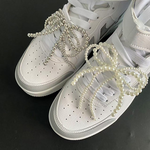 Bricolage chaussures dentelle breloques chaussures clips étiquette lacets décorations fausse perle Sneaker lacet boucle