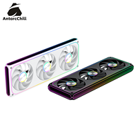 Ventilador de Refrigeración AntarcChill de 360 mm con Triple Ventilador Lateral, Espejo Infinito y Diseño de CD en el Centro para Caja de PC, Directo de Fábrica