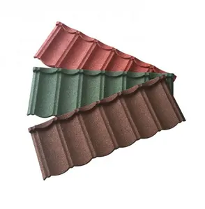 Professional Clay Tile Roof 6cm Stone Coated Metal Roof Tile Roman Roof Tile