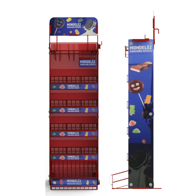 Apache Customized Point of Sales Food & Candy & Snack Metal Iron Wire Display Rack for Supermarket Stores or Grocery Store — view 3
