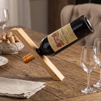 Support de Bouteille de Vin en Bambou en Gros – Présentoir de Rangement de Cuisine pour Comptoir, Support Simple pour Bouteille de Vin sur Table ou Comptoir