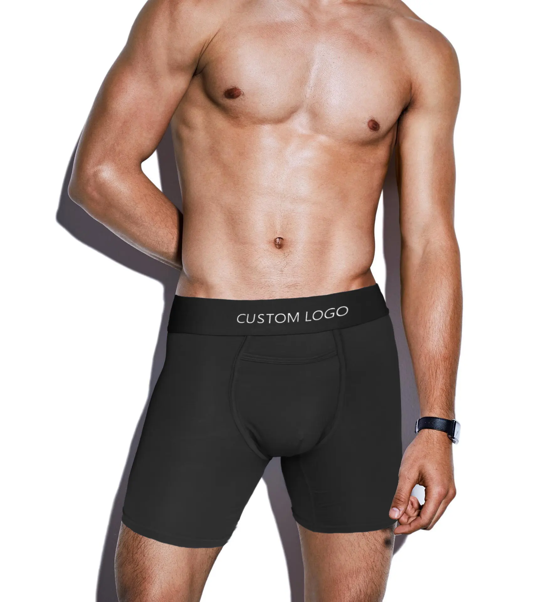 Wholesale And OEM Men's Modal Sports Underwear Boxer Briefs Breathable Gym Wear Short For Men
