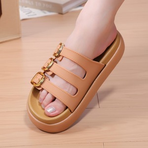Nouvelles Sandales à Talons Hauts Tendance 2024 pour Femmes, <span class=keywords><strong>Chaussons</strong></span> à Semelle Souple avec <span class=keywords><strong>Petite</strong></span> Boucle, Plateforme Haut de Gamme pour l'Été en Extérieur - Product Image 4
