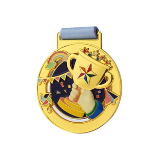 Medalla de Metal Esmaltada Personalizada, Medallón Redondo para Premios Deportivos, Recuerdo para Eventos y Carnavales - Product Image 2