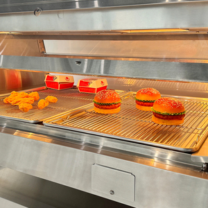 Équipement de restauration commerciale chauffe-aliments présentoir verre chauffage électrique vitrine aliments chauds poulet frit - Product Image 3