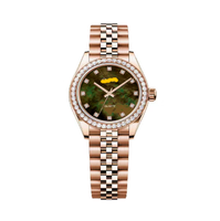 Montre pour femme, montre en acier inoxydable rose, montre à quartz, montre-bracelet
