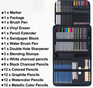 Juego de dibujo artístico profesional para artistas, Set personalizado de 71 unidades, para bocetos - Product Image 6