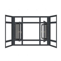 Ventanas Arqueadas de Aluminio con Doble Acristalamiento Templado Resistentes a Huracanes para Viviendas