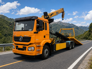 <span class=keywords><strong>Camion</strong></span> de dépannage à plateau plat Shacman 6x4 avec <span class=keywords><strong>grue</strong></span> télescopique, treuil puissant, transmission manuelle diesel pour les secours routiers lourds - Product Image 3