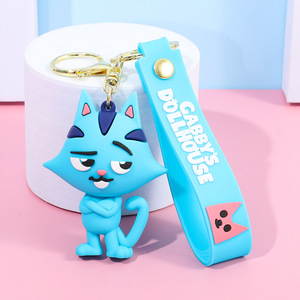Gato llavero accesorios para bolso encantos muñeca llavero mujer Gabbys <span class=keywords><strong>casa</strong></span> <span class=keywords><strong>de</strong></span> <span class=keywords><strong>muñecas</strong></span> coche llavero - Product Image 3