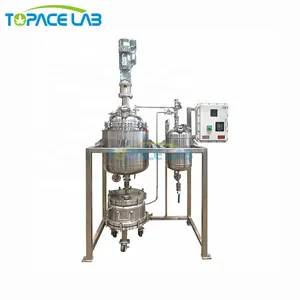 Topacelab stainless steel 316L jacket chemical stirred tank crystallization titanium emulsifying reactor with agitator