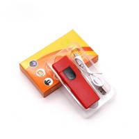 Briquet électrique rechargeable en gros, charge USB, fumoir, briquet sans flamme USB avec lumière LED