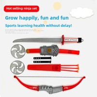 Populaire Ninja Set arme Jouet Katana Rouge Samouraï Épée Poignet Garde Arc et Flèche Équipement de jeu de rôle