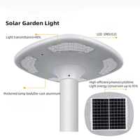 Lampe solaire de jardin en forme d'OVNI 30W, en alliage d'aluminium, étanche IP65, pour extérieur, LED, pour villa, cour, allée, parc