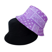 Bob Gorras en gros, double face, bandana, imprimé animal, coton, nouveau style vintage, chapeau seau élégant à motifs paisley