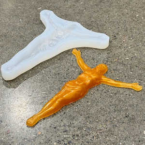 Jesus-Korpus Silikonform Ausgestellte Kreuze Kruzifix <span class=keywords><strong>Vagina</strong></span> Harzform Kreuz Heimdekoration - Product Image 4