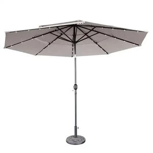 Miglior prezzo Patio riso bianco otto filo ombrello con luci solari a Led - Product Image 1
