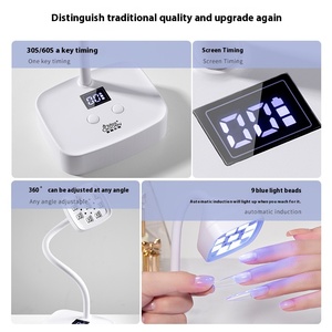 Lampe à ongles LED UV Smart Sensor Lotus à 9 perles, séchage rapide, pour salon de manucure - Product Image 4