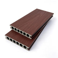 Planche WPC creuse facile à nettoyer pour terrasse extérieure, jardin, application en extérieur, 140x25mm, terrasse en composite bois-plastique