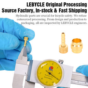 LEBYCLE Kit d'aiguilles à huile pour vélo de route MTB Kit d'insertion de tuyau de frein à disque hydraulique Connecteur adaptateur de câble d'huile pour vélo - Product Image 6