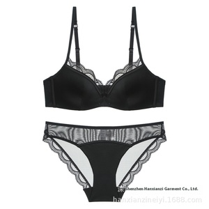 TJ nuovo modello solido puro desiderio Sexy grande busto minimizzatore in pizzo lucido sottile reggiseno francese Set reggiseno - Product Image 2