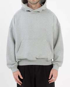 Wholesale Custom Blank High Quality French Terry Oversized Streetwear Heavyweight Fleece Cotton Pullover <b>Crop</b> <b>Top</b> <b>Men</b> Hoodie - Product Image 1