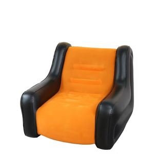 Modern PVC <b>Inflatable</b> <b>Sofa</b> Set with Lazy Flocking Design Recliner Built-in Pump for Living Room Lounge - Product Image 3