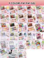 HONEY GIRL Palette de Nail Art Personnalisée DIY 26 Styles 9 Couleurs Gel UV LED Soak-Off French Satin Pat Pat Design Exclusif