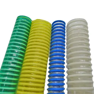 2 pouces 3 pouces 4 pouces jaune vert noir sécurité Flexible spirale renforcée pompe à eau PVC aspiration vidange tuyau d'eau/tuyau ondulé