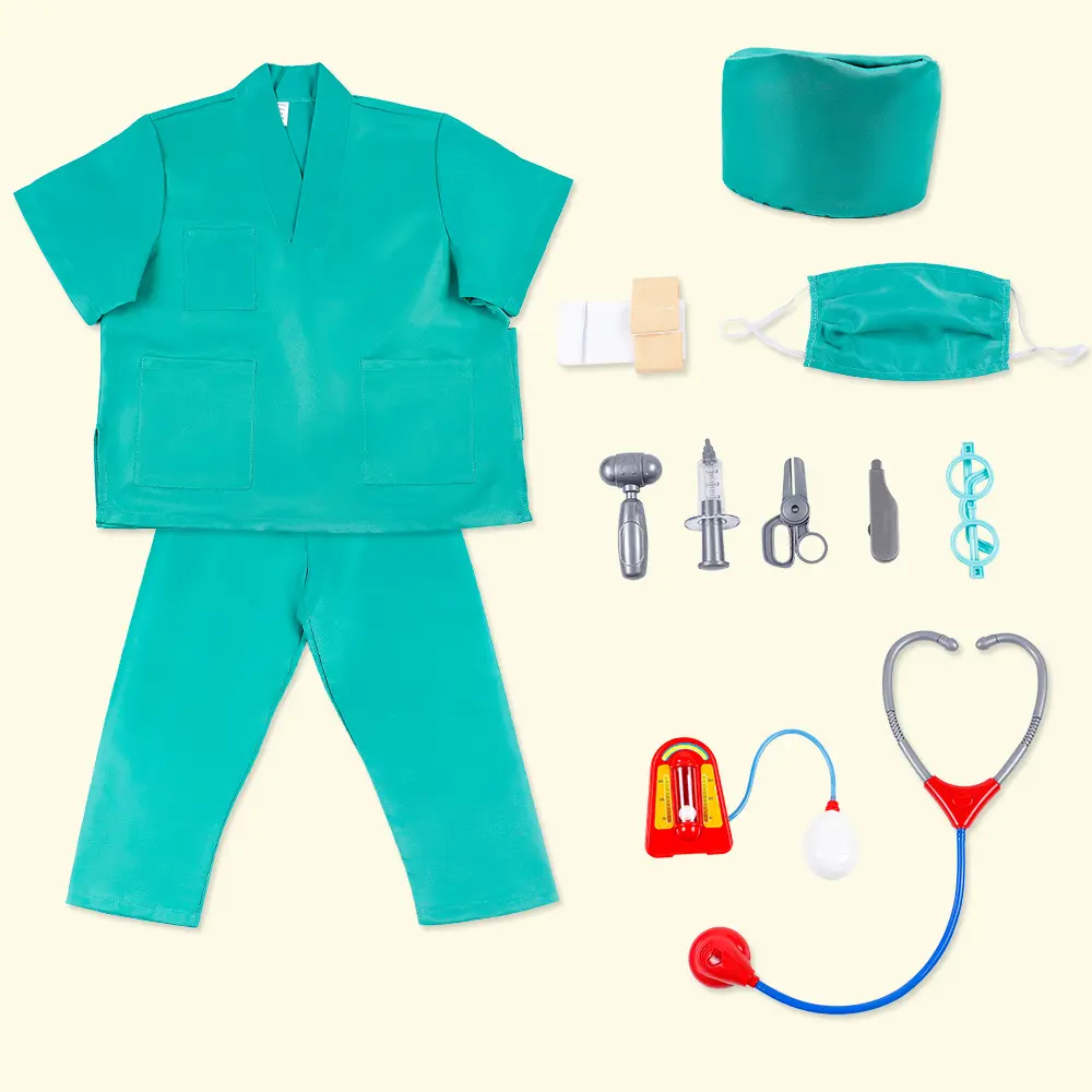 Factory Direct Career Day Kids Clothes Kids Doctor Halloween Costume Set And Accessories For Child