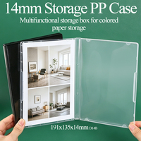 SUNSHING Estuche transparente de 14 mm para DVD, sin disco, estuches de almacenamiento múltiple para sellos de goma, troqueles, placas de gel, manualidades de plástico, caja para sellos de papel