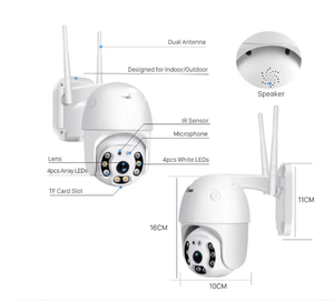 Cámara CCTV PTZ Hd con <span class=keywords><strong>Wifi</strong></span> para exteriores, videocámara de red <span class=keywords><strong>IP</strong></span> a Color, para garaje y almacén nocturno - Product Image 3