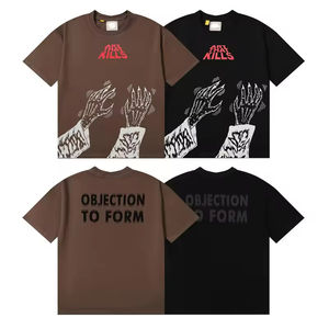 Camisas Casuales de Verano para Hombre, Estilo Vintage Americano, 100% Algodón, Estampado Puff, con Reducción de Aranceles - Product Image 3