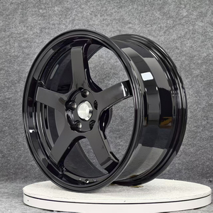 Jantes forgées monobloc noires à <span class=keywords><strong>5</strong></span> branches 5x114.3 5x112 5x120 pour voitures particulières Nissan Infiniti BMW Audi Tesla et pneus - Product Image 2
