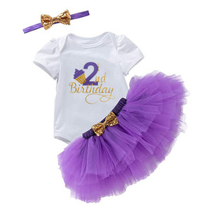 Ropa para Bebé Niña de 6 a 12 Meses, Ropa para Niña Pequeña, Ropa para Fiesta, Falda Tutú Dulce para Bebé Recién Nacida, Primer Cumpleaños, DGHB-001 - Product Image 5
