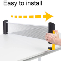 Kit de filet et de poteaux de tennis de table portable à fixation sur n'importe quel bureau, idéal pour la compétition intérieure et extérieure - Vente chaude