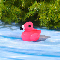 Mini résine rose minuscule flamant rose canards figurines Miniature pour maison de poupée décor minuscules jouets plusieurs Options de couleur pour les accessoires de tir
