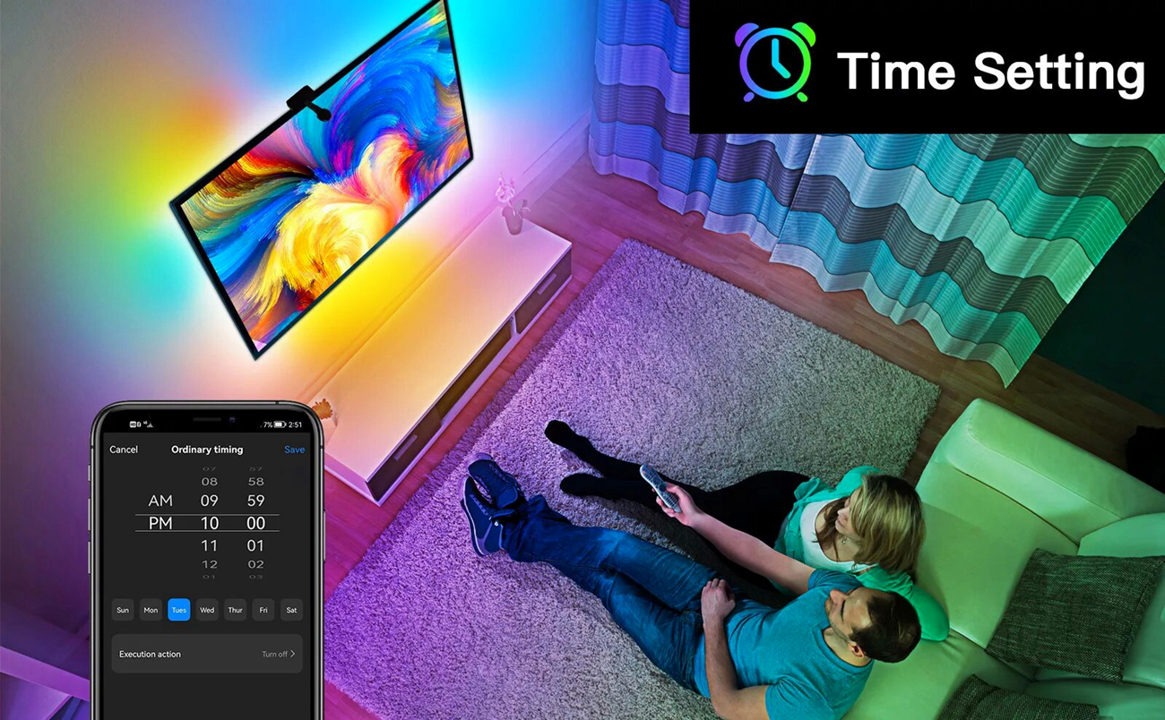 RSH Smart Home light rgbic led light strip tv led backlight strip with camera for Ambient lighting