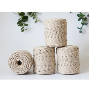 <span class=keywords><strong>Fil</strong></span> de <span class=keywords><strong>macramé</strong></span> en <span class=keywords><strong>coton</strong></span> torsadé coloré recyclé de 5 mm, corde de <span class=keywords><strong>macramé</strong></span> épaisse - Product Image 3