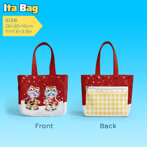 Bolsa de Mano Personalizada de Gran Capacidad en Tela Satinada para Pins y Badges, Estilo Japonés Itabag - Product Image 3