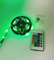Bande LED RGB 5050 DC 5V en cuivre, découpable, PCB noir avec télécommande, alimentation USB, indice IP65, pour rétroéclairage TV et décoration intérieure