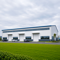 Entrepôt métallique préfabriqué pour le stockage de marchandises logistiques, centre de distribution à grande portée en structure acier