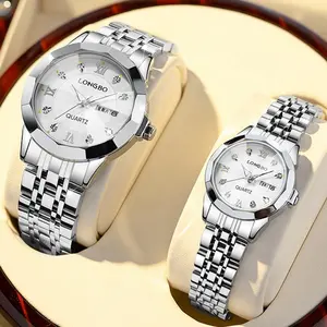 LONGBO Couple Watch Set Movement Quartz Watch Wrist Watches Gift Japan Price in Pakistan for Men and Women Glass Waterproof 11mm