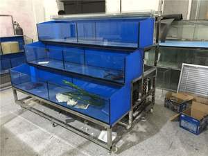 Réservoir d'<span class=keywords><strong>aquarium</strong></span> à eau salée personnalisable en verre clair ultra blanc à faible teneur en fer cristal de grande taille - Product Image 4